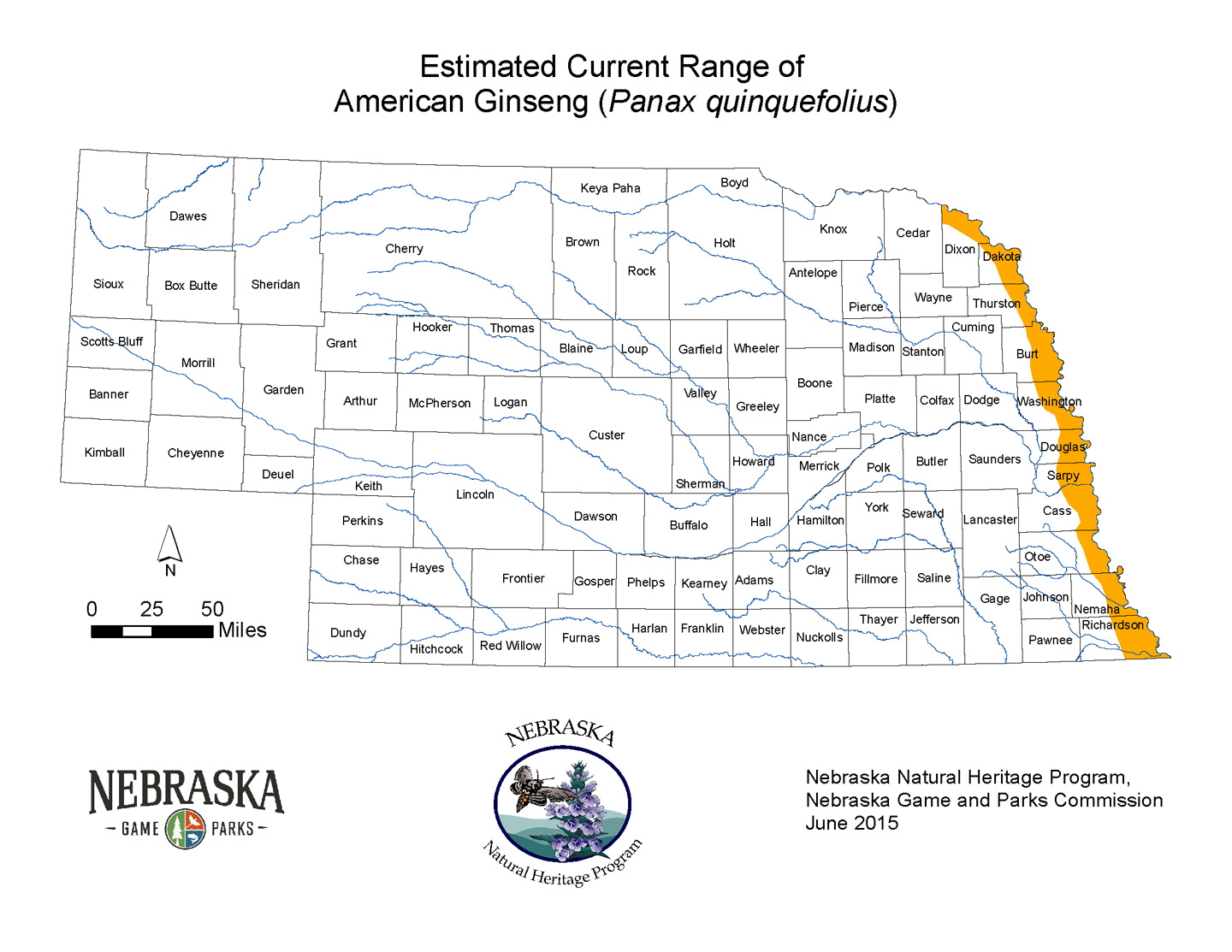 Map of American Ginseng range