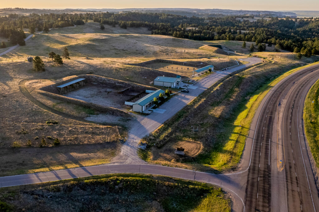 An aerial view of the Wildcat Hills Shooting Complex