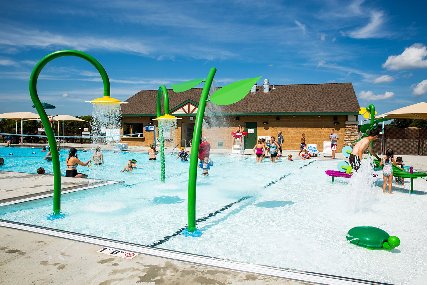 Visitors play at the Ponca State Park Aquatic Center