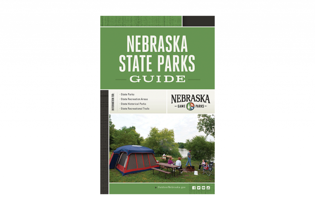 front cover of the 2023 Nebraska State Parks Guide