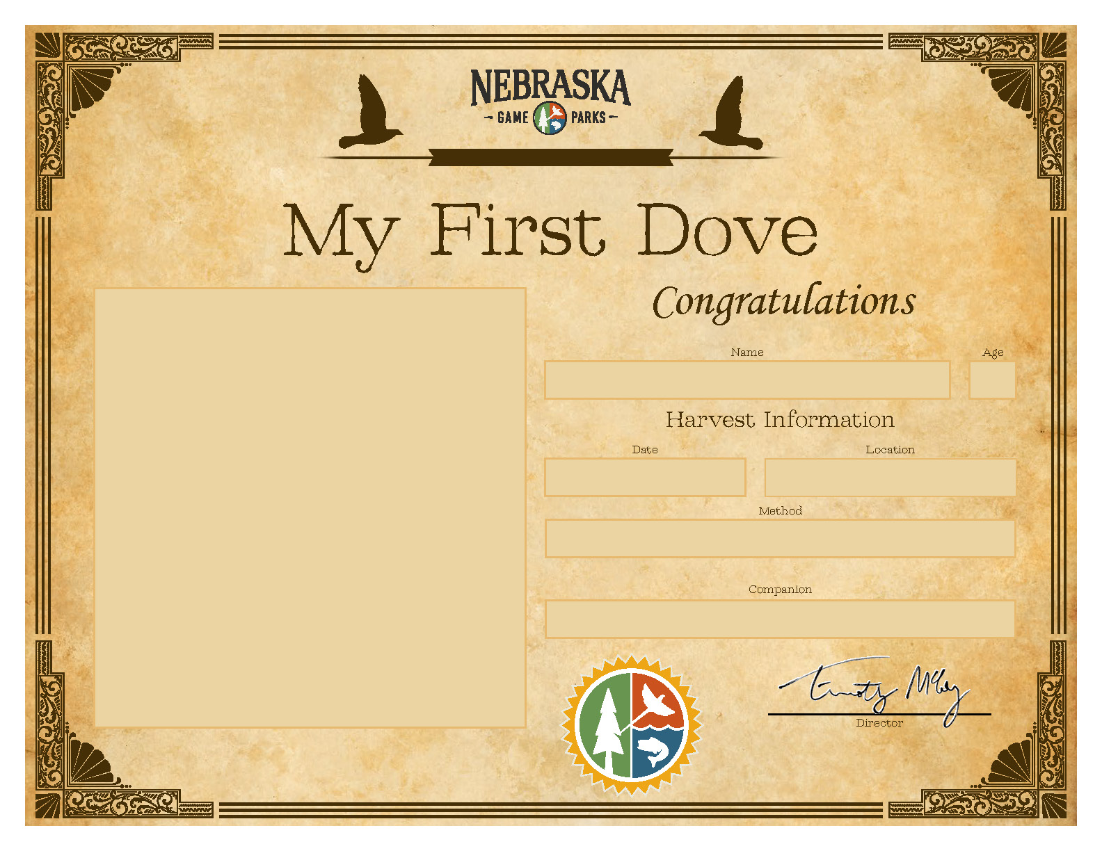 Certificate Dove