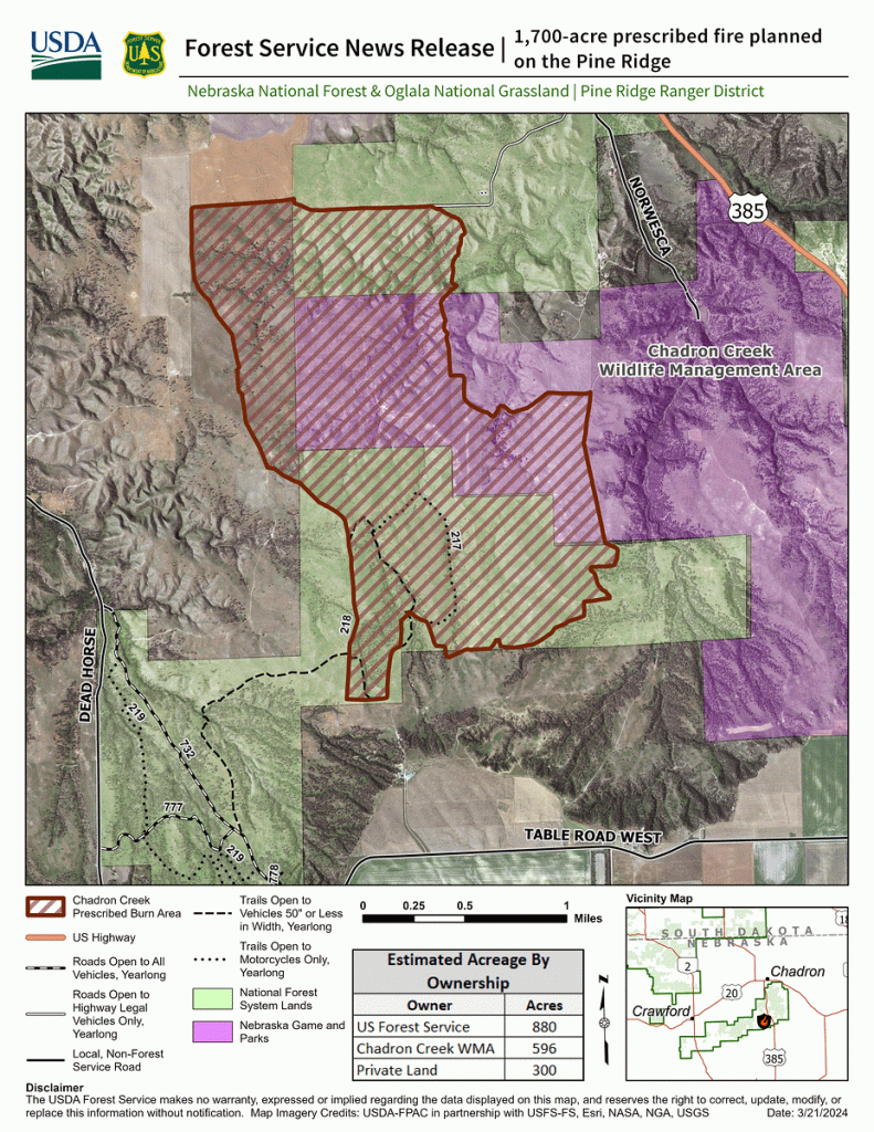 Map of planned prescribed fire