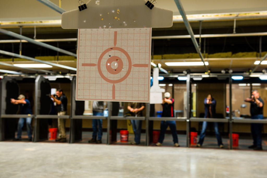 Firearm target downrange