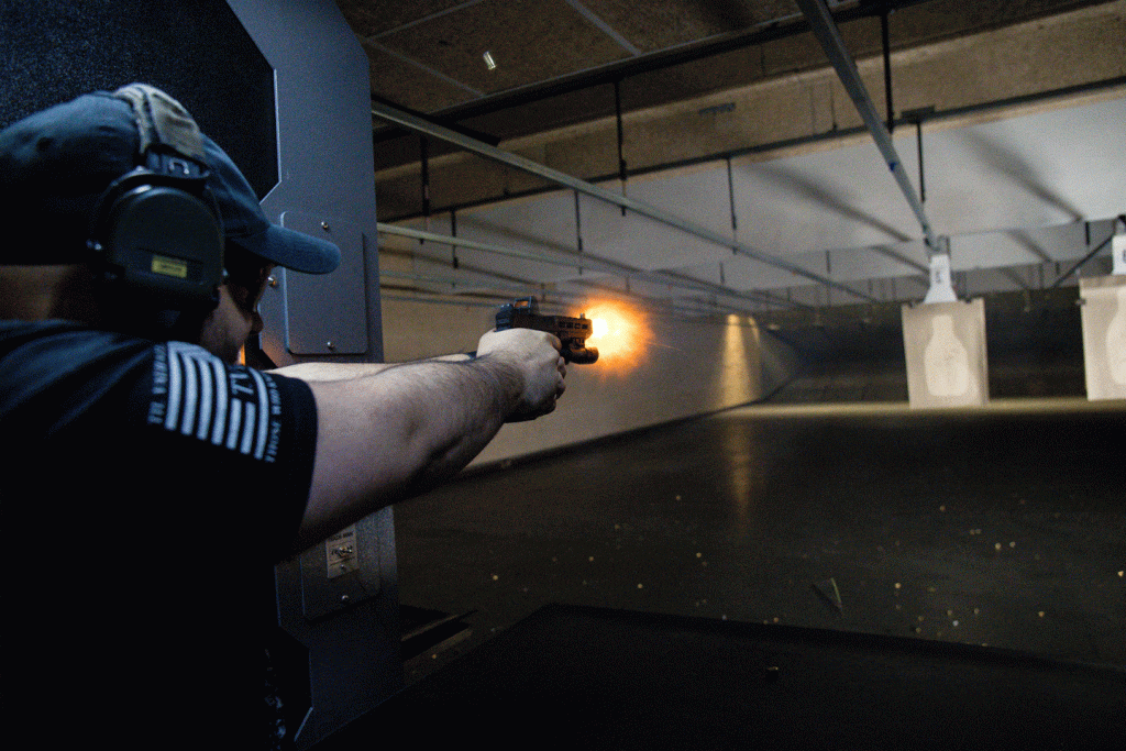 A firearm discharges at an indoor firearm range