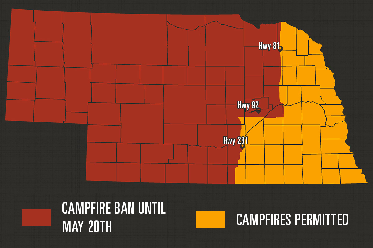 Campfire ban in portions of Nebraska extended through May 20