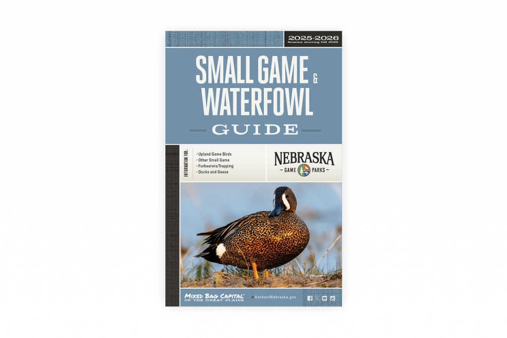 Front cover of the 2025-2026 Small Game and Waterfowl Hunting Guide