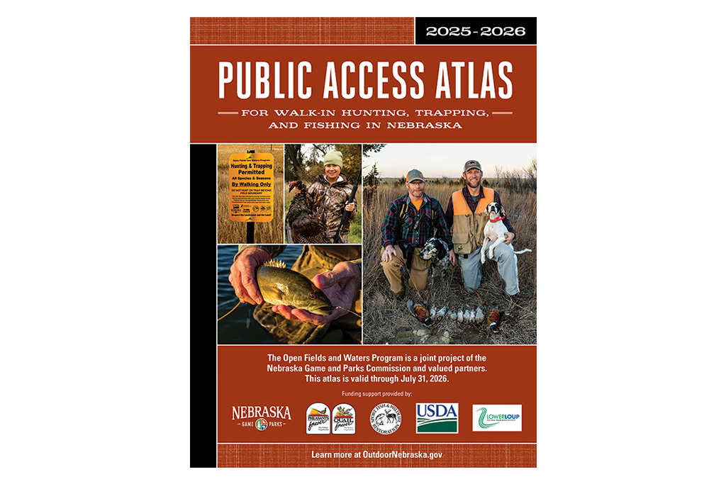 Front cover of the 2025-2026 Nebraska Public Access Atlas