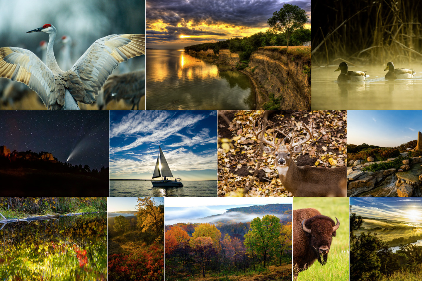 A collage of images from Nebraskaland Magazine